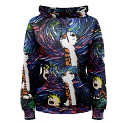 Cartoon Art Starry Night Van Gogh Women s Pullover Hoodie