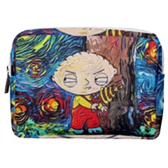 Cartoon Starry Night Vincent Van Gogh Make Up Pouch (medium) by Modalart