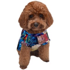 Cartoon Starry Night Vincent Van Gogh Dog T-shirt by Modalart