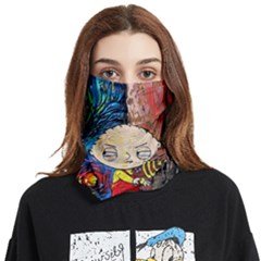 Cartoon Starry Night Vincent Van Gogh Face Covering Bandana (two Sides) by Modalart