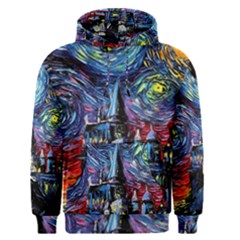 Castle Hogwarts Starry Night Print Van Gogh Parody Men s Core Hoodie by Modalart