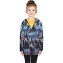Castle Hogwarts Starry Night Print Van Gogh Parody Kids  Double Breasted Button Coat View1