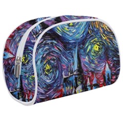 Castle Hogwarts Starry Night Print Van Gogh Parody Make Up Case (medium)