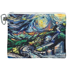 The Great Wall Nature Painting Starry Night Van Gogh Canvas Cosmetic Bag (xxl) by Modalart