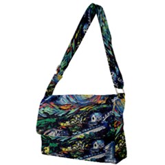 The Great Wall Nature Painting Starry Night Van Gogh Full Print Messenger Bag (s) by Modalart