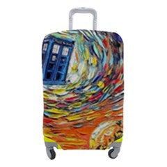 Tardis Starry Night Doctor Who Van Gogh Parody Luggage Cover (small) by Modalart