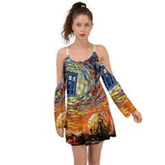 Tardis Starry Night Doctor Who Van Gogh Parody Boho Dress