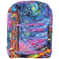 Golden Gate Bridge Starry Night Vincent Van Gogh Full Print Backpack by Modalart