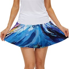 Mount Fuji Art Starry Night Van Gogh Women s Skort by Modalart