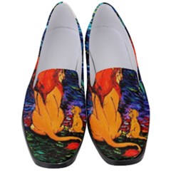 Lion Art Starry Night Van Gogh Women s Classic Loafer Heels