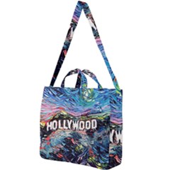 Hollywood Art Starry Night Van Gogh Square Shoulder Tote Bag by Modalart