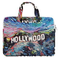 Hollywood Art Starry Night Van Gogh Macbook Pro 16  Double Pocket Laptop Bag  by Modalart