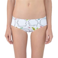 Set Chalk Out Chitchat Scribble Classic Bikini Bottoms by Pakjumat