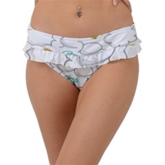 Set Chalk Out Chitchat Scribble Frill Bikini Bottoms by Pakjumat