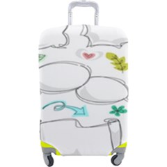 Set Chalk Out Chitchat Scribble Luggage Cover (large) by Pakjumat