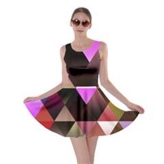 Abstract Geometric Triangles Shapes Skater Dress by Pakjumat