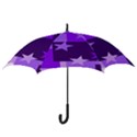 Purple Stars Pattern Shape Hook Handle Umbrellas (Medium) View3