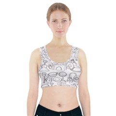 Baby Hand Sketch Drawn Toy Doodle Sports Bra With Pocket by Pakjumat