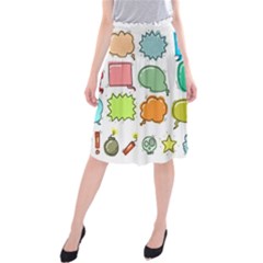 Set Collection Balloon Image Midi Beach Skirt