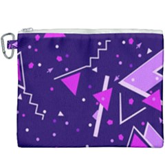 Memphis Pattern Geometric Abstract Canvas Cosmetic Bag (xxxl) by Pakjumat