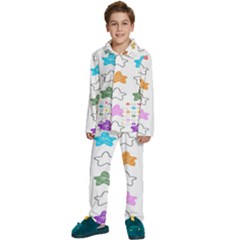 Set Up Element Disjunct Image Kids  Long Sleeve Velvet Pajamas Set by Pakjumat