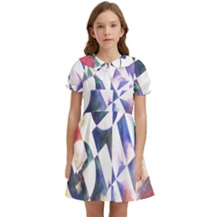 Abstract Art Work 1 Kids  Bow Tie Puff Sleeve Dress by mbs123