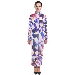 Abstract Art Work 1 Turtleneck Maxi Dress