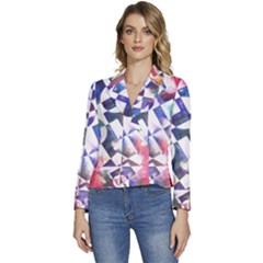 Abstract Art Work 1 Women s Long Sleeve Revers Collar Cropped Jacket by mbs123