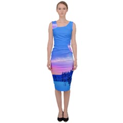 Winter Landscape Snow Forest Trees Sleeveless Pencil Dress by Amaryn4rt