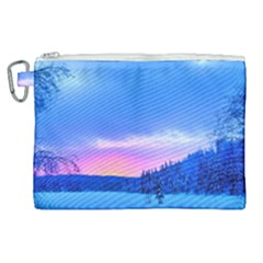 Winter Landscape Snow Forest Trees Canvas Cosmetic Bag (xl) by Amaryn4rt