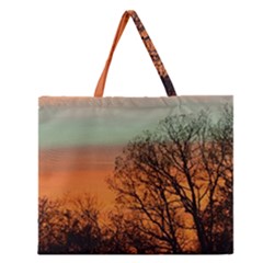 Twilight Sunset Sky Evening Clouds Zipper Large Tote Bag by Amaryn4rt