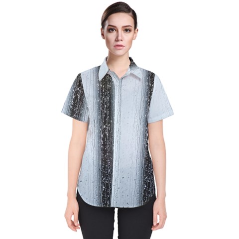 Rain Raindrop Drop Of Water Drip Women s Short Sleeve Shirt by Amaryn4rt