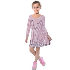Shabby Chic Vintage Background Kids  Long Sleeve Velvet Dress by Amaryn4rt