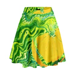 Zitro Abstract Sour Texture Food High Waist Skirt by Amaryn4rt