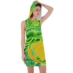 Zitro Abstract Sour Texture Food Racer Back Hoodie Dress by Amaryn4rt