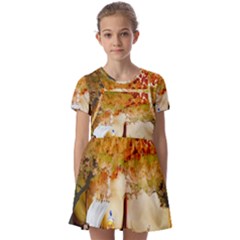 Art Kuecken Badespass Arrangemen Kids  Short Sleeve Pinafore Style Dress