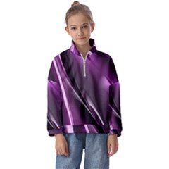 Fractal Mathematics Abstract Kids  Half Zip Hoodie by Amaryn4rt