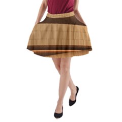 Architecture Art Boxes Brown A-line Pocket Skirt by Amaryn4rt