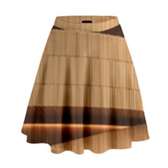 Architecture Art Boxes Brown High Waist Skirt by Amaryn4rt