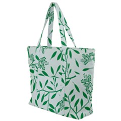 Leaves Foliage Green Wallpaper Zip Up Canvas Bag by Amaryn4rt