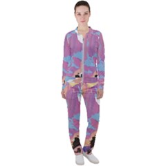 Pink Mountains Grand Canyon Psychedelic Mountain Casual Jacket And Pants Set by Modalart