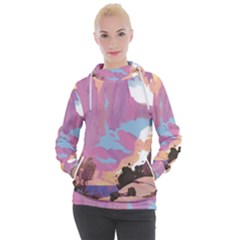 Pink Mountains Grand Canyon Psychedelic Mountain Women s Hooded Pullover