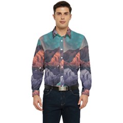 Adventure Psychedelic Mountain Men s Long Sleeve  Shirt by Modalart