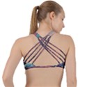 Adventure Psychedelic Mountain Criss Cross Racerback Sports Bra View2