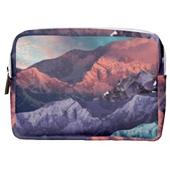 Adventure Psychedelic Mountain Make Up Pouch (medium) by Modalart
