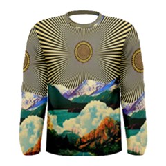 Surreal Art Psychadelic Mountain Men s Long Sleeve T-shirt by Modalart