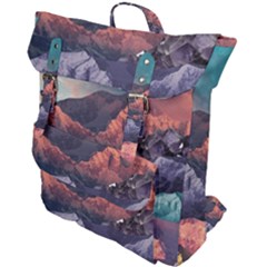 Adventure Psychedelic Mountain Buckle Up Backpack by Modalart