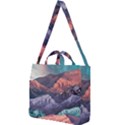 Adventure Psychedelic Mountain Square Shoulder Tote Bag View1