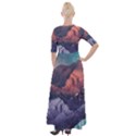 Adventure Psychedelic Mountain Half Sleeves Maxi Dress View2