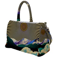 Surreal Art Psychadelic Mountain Duffel Travel Bag by Modalart